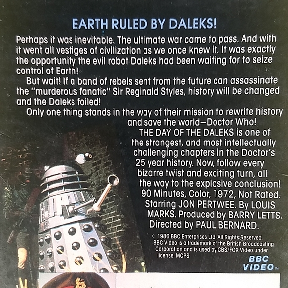 Day Of The Daleks, Dr Who VHS 1991 - Picture 11 of 12